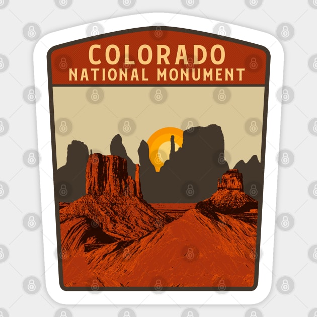 Colorado national monument Mountain & Sun Sticker by Tonibhardwaj
